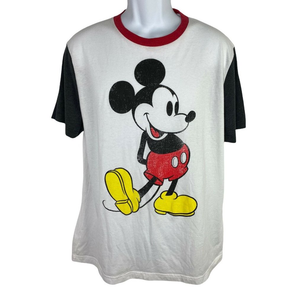 Disney Mickey Mouse Classic T-Shirt Sz XL Short Sleeve Cotton Blend Casual Shirt